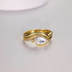1 Carat Moissanite 925 Sterling Silver 2pcs Ring Set - Ladyez