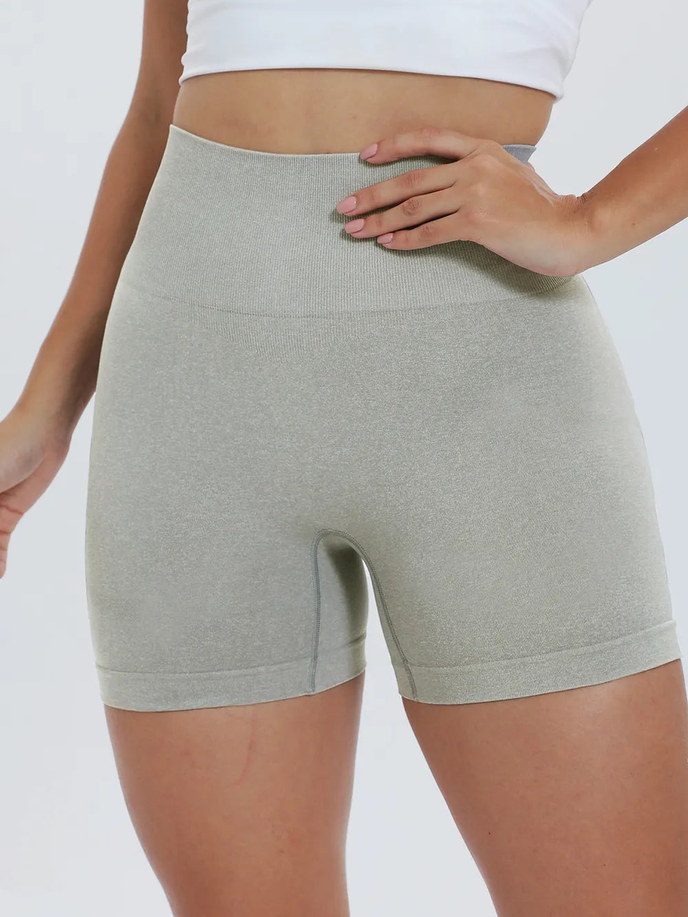 High Waist Active Shorts - Ladyez