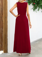 Surplice Neck Sleeveless Maxi Dress - Ladyez