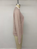 Openwork Mock Neck Sweater
