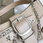 Buckle Detail Shoulder Bag with Star Embellishments - Ladyez