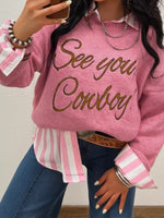 See You Cowboy Round Neck Sweater