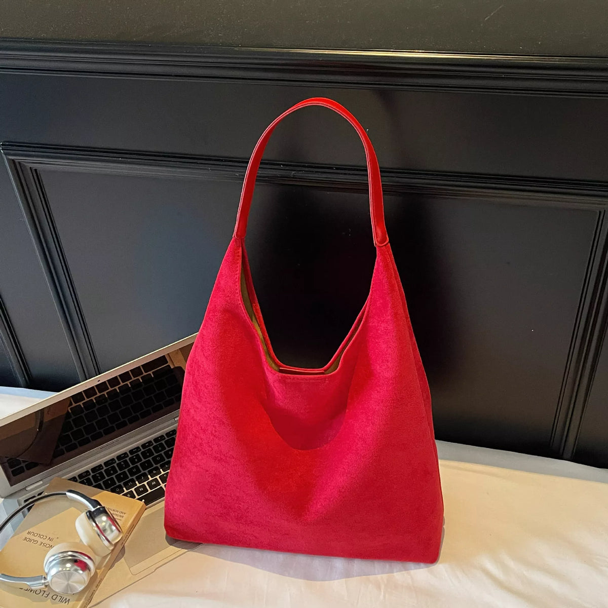 Solid Color Shoulder Bag