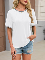 Contrast Trim Short Sleeve T-Shirt – Bright Tones