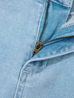 High Rise Barrel Relaxed Patch Pocket Jeans - Ladyez