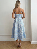 Textured A-Line Midi Dress