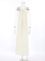 Halter Neck Flowy Maxi Dress