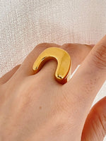 18K Gold-Plated U-Shaped Ring - Ladyez