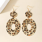 Leopard Print Dangle Earrings