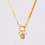 18K Gold-Plated Herringbone Chain Necklace