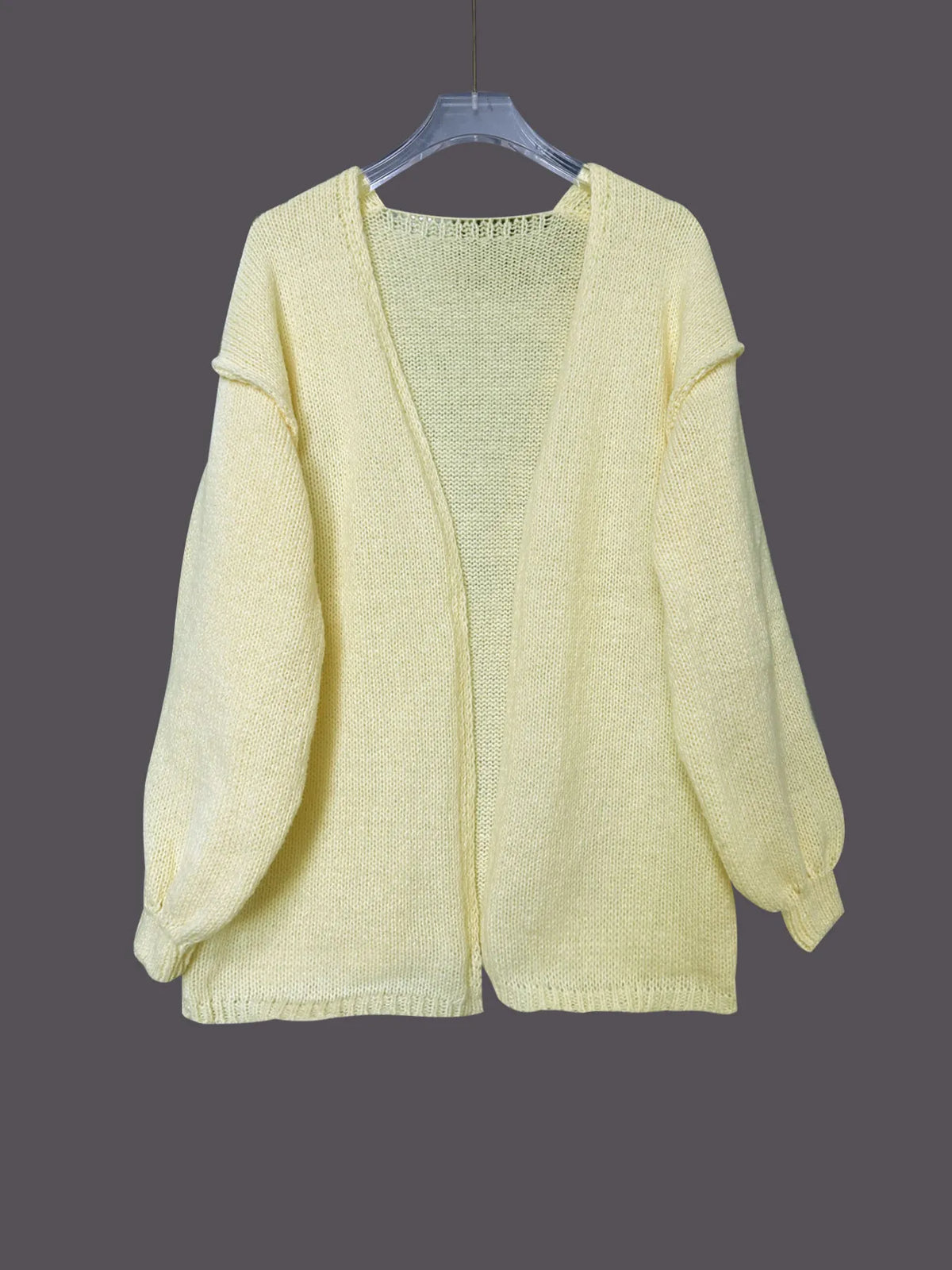 Open Front Long Sleeve Cardigan