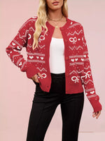 Bowknot Pattern Knit Cardigan