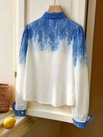 Flower Gradient Button Up Shirt