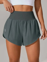 Pocketed High Waist Active Shorts - Ladyez