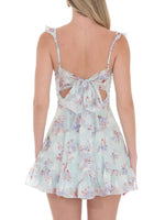Floral Sweetheart Ruffled Cami Mini Dress - Ladyez