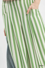 Umgee Vertical Stripe Wide Leg Pants