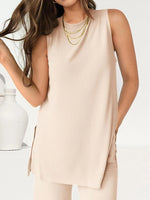 Round Neck Tank and Pants Set
