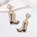 Bride Boot Dangle Earrings