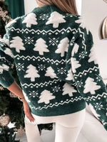 Christmas Tree Pattern Long Sleeve Sweater