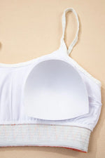 Textured Contrast Banding Bikini High Waist 2pcs Swimsuit - Ladyez