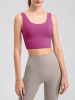 Scoop Neck Wide Strap Active Tank - Ladyez