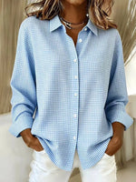 Full Size Plaid Button Up Long Sleeve Shirt Plus Size