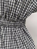 Plaid Short Sleeve Blouse