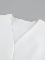 One Button Short Sleeve Top and Skirt Set