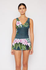 Marina West Swim Full Size Clear Waters Swim Dress in Aloha Forest - Ladyez