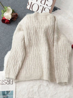 Cable Knit Button-Up Cardigan