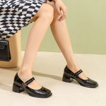 Square Toe Block Heels Pumps - Ladyez