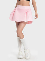 Millennia Pleated Detail Mid-Rise Waist Active Skirt - Ladyez