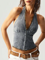Frill Halter Neck Cami Top - Ladyez