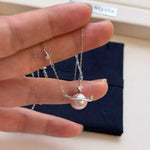 Planet Pearl Pendant Necklace