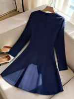 Button-Front A-Line Dress