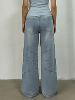 Vintage Wash Wide Leg Jeans