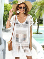 Crochet Knit Beach Cover Up Dress - Ladyez