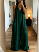 Full Size Halter Neck Wide-Leg Jumpsuit Plus Size