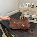 Crocodile Pattern Underarm Shoulder Bag - Ladyez