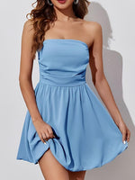 Ruched Tube Mini Dress - Ladyez