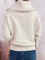 Striped Turtleneck Long Sleeve Sweater