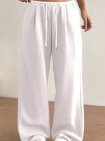 Casual Drawstring High Waist Wide Leg Sweatpants