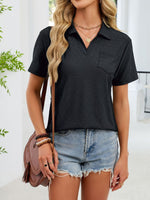 Eyelet Short Sleeve Blouse