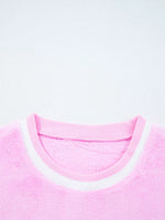Sequin Chenille MERRY Graphic Plush Sweatshirt