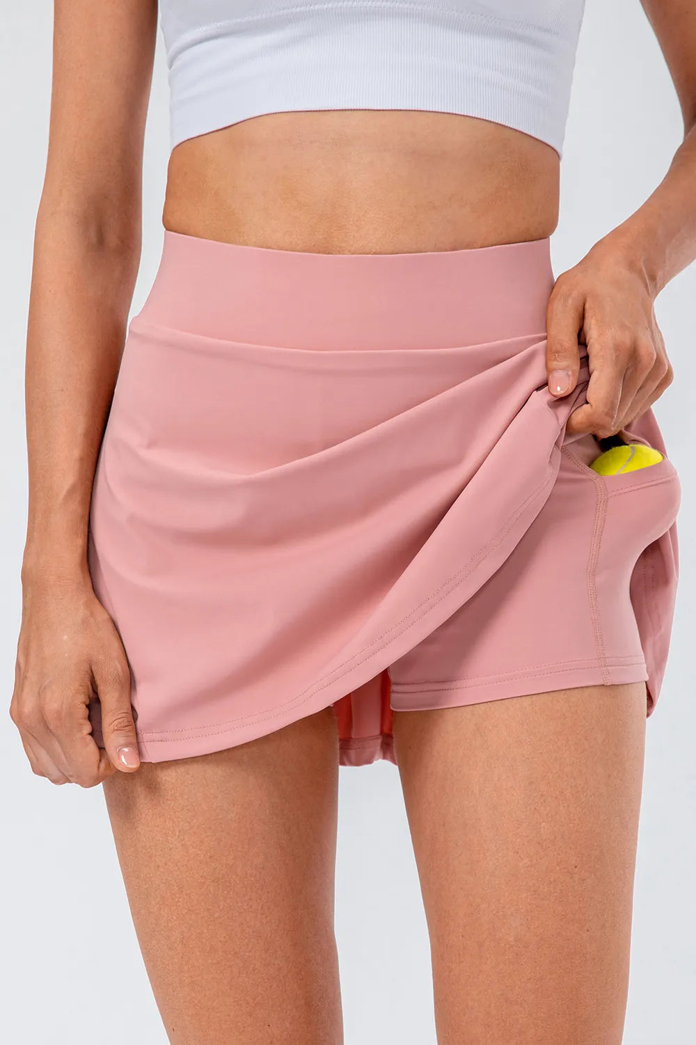 High Waist Pleated Active Skirt - Ladyez