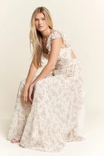 Jade By Jane Full Size Ruffle Sleeve Tiered Maxi Dress Plus Size - Ladyez