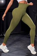 Wide Waistband Sports Leggings - Ladyez