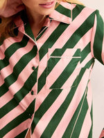 Striped Long Sleeve Shirt and Pants Lounge Set