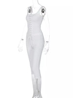 Lace-Up Tank and Capris Set