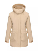 Full Size Zip Up Hooded Parka Outerwear Plus Size